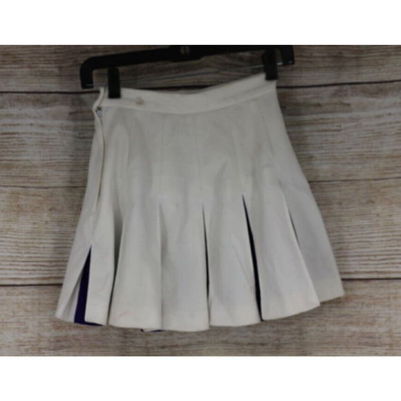 VINTAGE Cheerleader Womens Size Small Pleated Skirt & Knit Sweater Set Purple - Picture 12 of 14